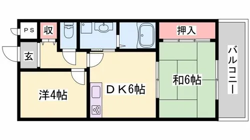 HIJIRIマンション【2-D号室】の間取り