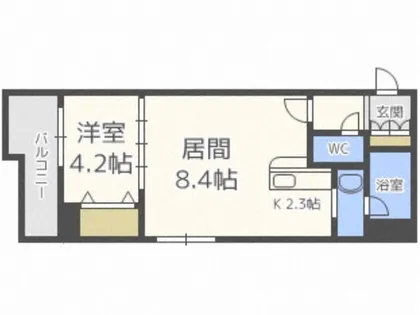 PRIME URBAN北14条【10階】の間取り
