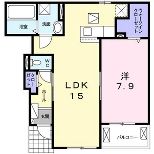 プリマヴェール【1階】の間取り
