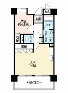 公社賃貸SMALIO 東長居【2-105号室】の間取り