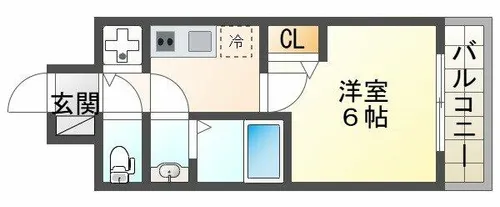 エスリードレジデンスグラン神戸三宮シティ【10階】の間取り
