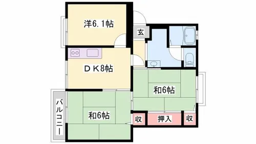 エクメーネ香呂【C201号室】の間取り