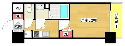 アドバンス大阪セレーノ【9階】の間取り