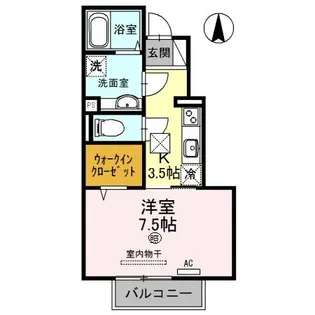 兵庫県姫路市網干区垣内中町【アパート】の間取り