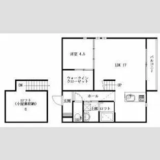 ベリアスバベル【205号室】の間取り