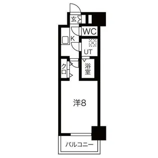 エスリード金山クラッシィ【1102号室】の間取り