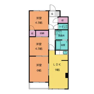 ベルウッド弥生【2階】の間取り