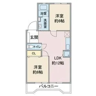 シャトー芝【1階】の間取り