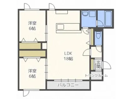ウィスタリアード【1階】の間取り