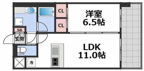 PHOERME城北公園(フェルム城北公園)【5階】の間取り