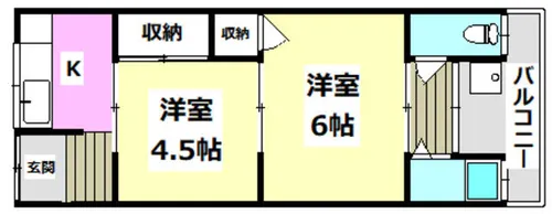 久角文化B棟【103号室】の間取り
