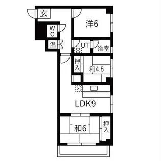 シャンボール南12条【6階】の間取り