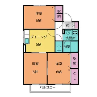 ヴィラ・ロワイヤル 弐番館【2階】の間取り