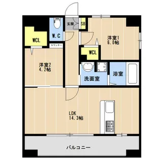 KL東比恵Ⅱ【0306号室】の間取り