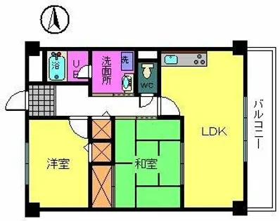 大阪府堺市西区鳳北町3丁【マンション】の間取り