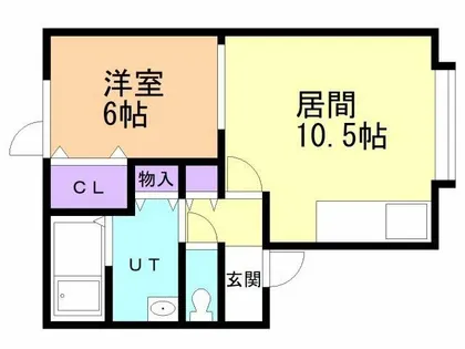 ベルシーヌ美園【203号室】の間取り