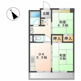 楠団地【709号室】の間取り