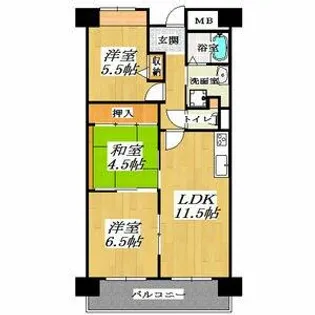 アンドユーイワキ・東大阪【8階】の間取り