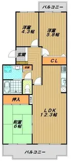 兵庫県神戸市西区池上4丁目【マンション】の間取り