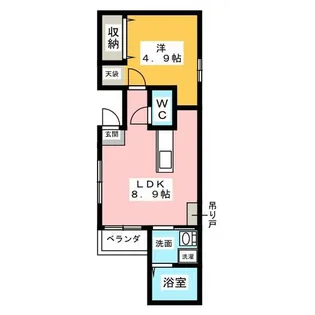 愛知県名古屋市中村区長筬町1丁目【アパート】の間取り