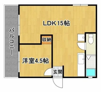マンション朝霧2号棟【3階】の間取り