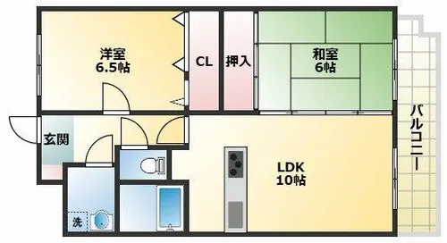 パラッツオ・ディ・ミヤモト【5階】の間取り