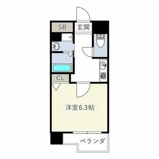 フローライト上前津【8階】の間取り