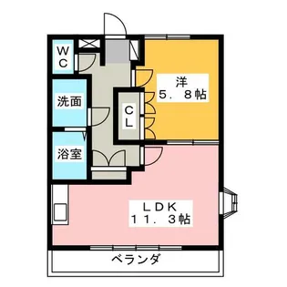 ティアリークリスタル【2階】の間取り