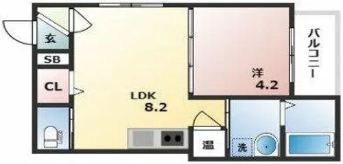 GRANDIR近大前【2階】の間取り