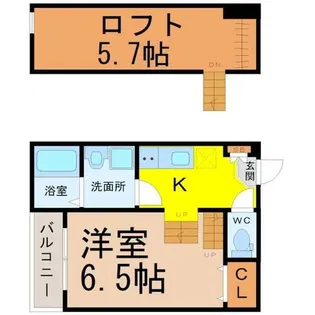 アルバーノ中村luxe【1階】の間取り