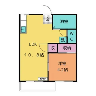 1LDKの間取り画像