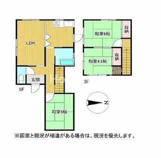 和歌山県和歌山市六十谷【一戸建】の間取り