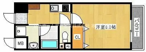 グランジュテ住吉【401号室】の間取り