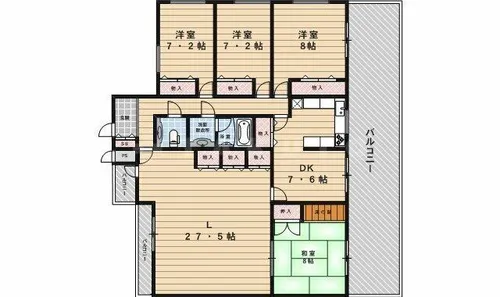 サンシティドムス鴨川【3階】の間取り
