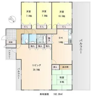 サンシティドムス鴨川【3階】の間取り
