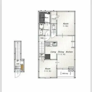 AFC RESIDENCE 豊川伊奈【2階】の間取り