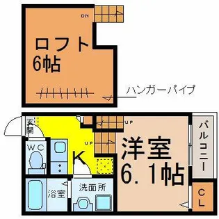 グランディ【2階】の間取り