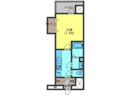 ラグゼナ門真【8階】の間取り