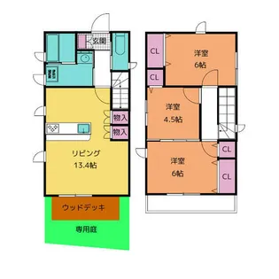愛知県尾張旭市庄南町1丁目【一戸建】の間取り