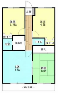 アークヒル久留米【301号室】の間取り