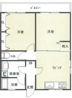 ハッピーコート田寺【402号室】の間取り