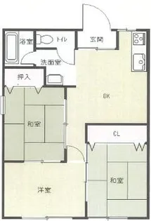 田寺ハイツ【302号室】の間取り