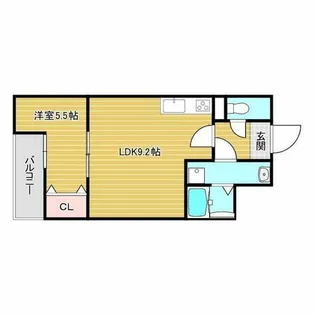 ラージヒル服部天神【2階】の間取り