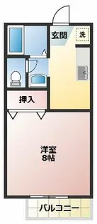 サニーサイドコーポ川西【101号室】の間取り