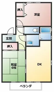 ヴィラ白山【2階】の間取り