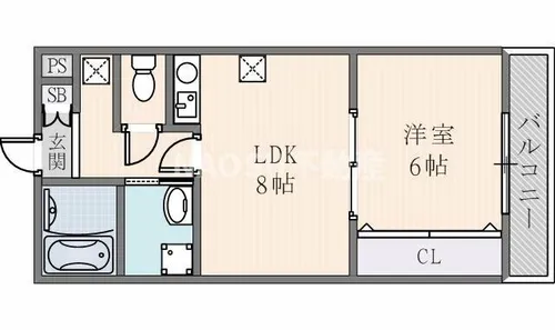 ドゥミルアン東大阪【603号室】の間取り