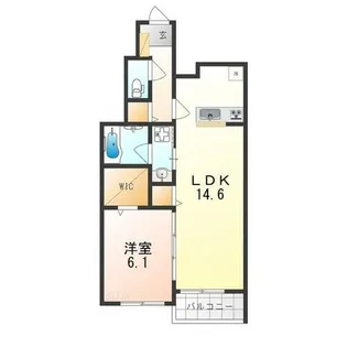 アーサー住之江【1階】の間取り