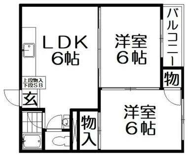 成田グリーンハイツ【1階】の間取り