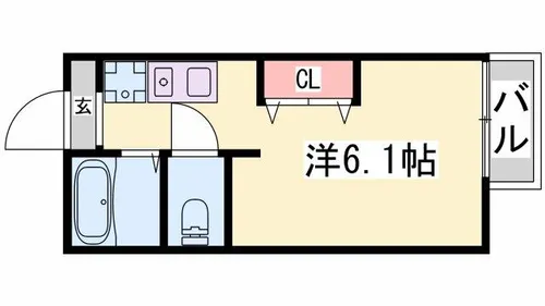 兵庫県姫路市大津区天満【アパート】の間取り