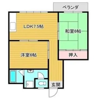 平野サニーハイツ【202号室】の間取り